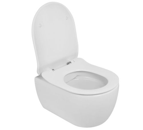 Унитаз подвесной SSWW CT2038V белый с сиденьем микролифт безободковый душевой смыв - фото 3