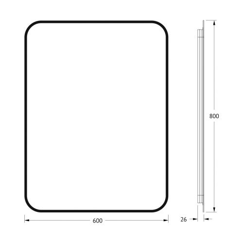 Зеркало с подсветкой Defesto AURA DF 2977 60х80 подвесное - фото 2