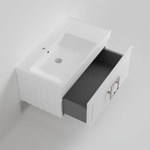 Тумба с раковиной La Fenice CUBO NFNC-01-CUB-B-90-1-90L 90х50 подвесная цвет белый - фото 2