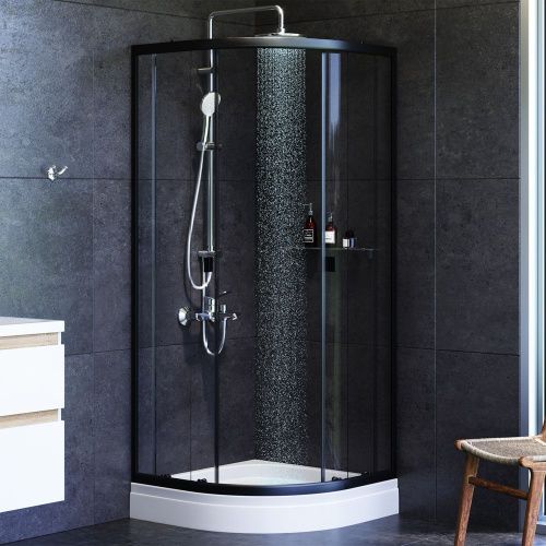 Душевой уголок Am.Pm X-Joy W88E-205-080BT64 80х80 стекло прозрачное профиль черный с поддоном - фото 3