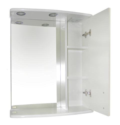 Зеркало-шкаф Misty Зеркала-шкафы Э-Аст04060-01СвП 60х70 подвесной цвет белый - фото 2