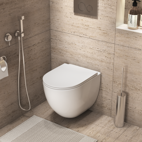 Унитаз подвесной Grossman Торнадо GR-4411SQC белый с сиденьем микролифт безободковый смыв торнадо - фото 2