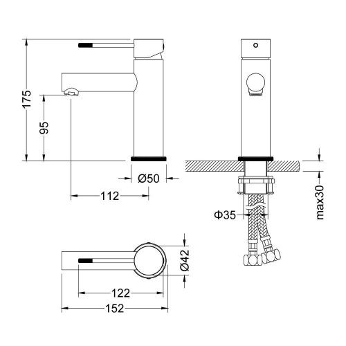 Смеситель Timo Saona 2361/16F на раковину белый - фото 2