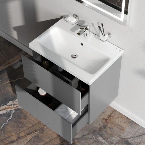 Тумба под раковину Am.Pm Gem M90FHX06022GM 60х40 подвесная цвет серый - фото 4