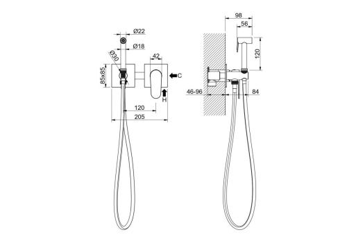 Гигиенический душ Aquatek Оберон AQ1220BG золото - фото 3