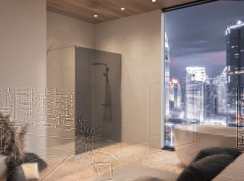 Душевая перегородка Kolpa-San CALYPSO 517830 140х200 стекло тонированное профиль серебро