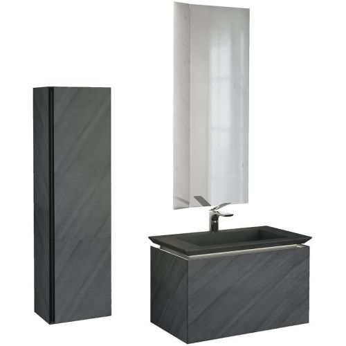 Тумба под раковину Jorno INCLINE Inc.01.80/P/Bet/JR 50х50 подвесная цвет серый - фото 2