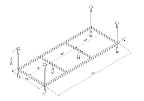 Каркас для ванны Veedi 138000150 - фото 2