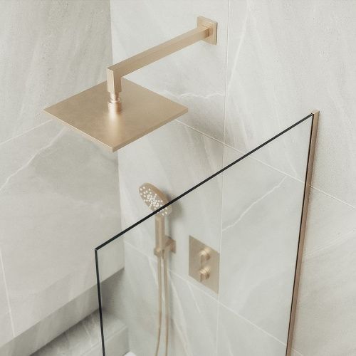 Душевая шторка на ванну Maybah Glass MGV-61-2у 50х140 стекло прозрачное профиль бронза ориентация универсальная - фото 5