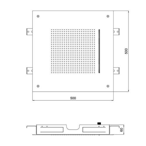 Верхний душ Almar E044280.BS нержавеющая сталь - фото 2