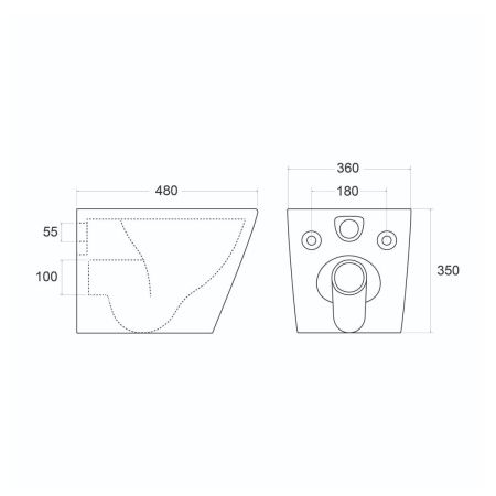 Унитаз подвесной Tokito Tatsumaki TOK-TATSUMAKI-TY белый с сиденьем микролифт безободковый смыв торнадо