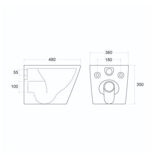 Унитаз подвесной Tokito Tatsumaki TOK-TATSUMAKI-TY белый с сиденьем микролифт безободковый смыв торнадо - фото 2