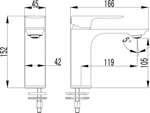 Смеситель Stworki Вестерос S26010CR на раковину хром - фото 4