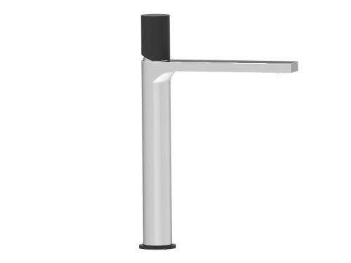 Смеситель для раковины AQG Tube 01TUB120NC на столешницу черный/хром