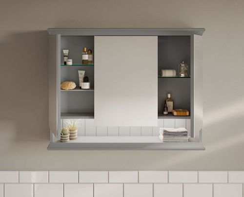 Зеркало-шкаф Vitra Valarte 62232 80х80 подвесной цвет серый - фото 2