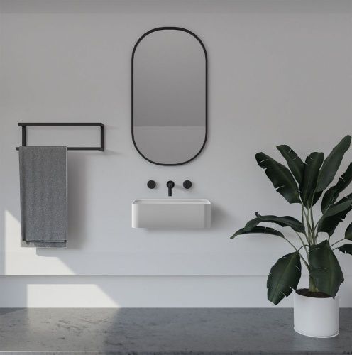 Раковина из искусственного камня Abber STEIN AS2626 50х40 подвесная цвет белый без отверстий под смеситель - фото 3