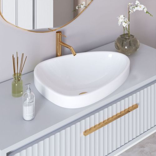 Раковина из сантехнического фарфора Ambassador Kingston 146T20002 60х40 накладная цвет белый без отверстий под смеситель - фото 2