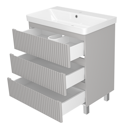 Тумба под раковину Brevita Victory VIC-07080-50-03Я 80х50 напольная цвет серый