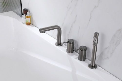 Смеситель Abber Emotion AF8813NG на борт ванны никель - фото 2