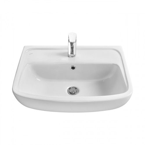 Раковина из сантехнического фарфора Santek Лонги 1WH501756 60х40 подвесная цвет белый - фото 3