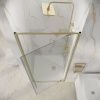 Душевая дверь Niagara Nova NG-45-9ASG 90х195 стекло прозрачное профиль золото