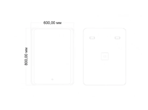 Зеркало с подсветкой Art&Max ELEGANT AM-Ele-600-800-DS-F 60х80 подвесное - фото 2