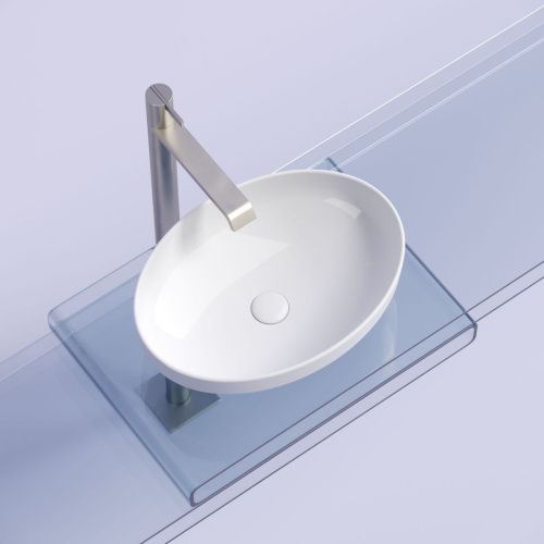 Раковина из сантехнического фарфора Ceramica Nova ELEMENT CN6056 50х40 накладная цвет белый без отверстий под смеситель - фото 2