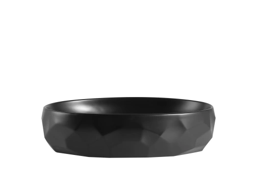 Раковина керамическая Gid Lago 53385 60х40 накладная цвет черный без отверстий под смеситель - фото 4