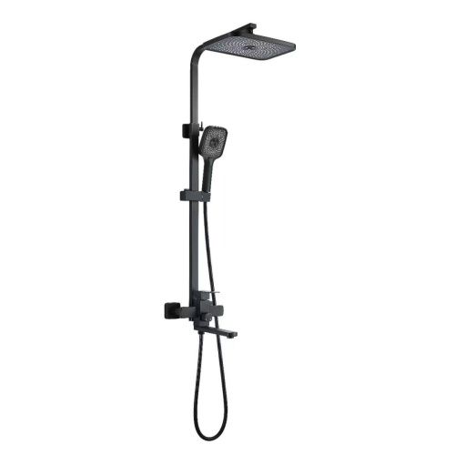 Душевая стойка Shevanik S7036H настенная цвет черный - фото 2