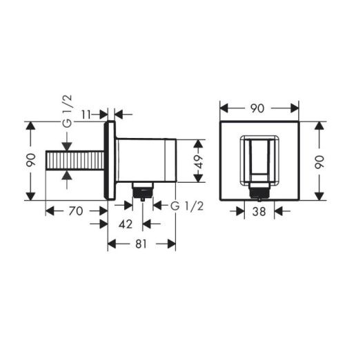 Шланговое подключение Hansgrohe FixFit  26889140 - фото 2