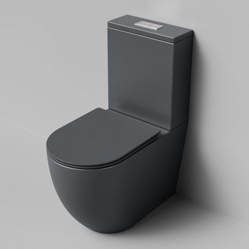 Унитаз напольный с бачком Grossman Торнадо GR-4494GMSQ серый с сиденьем микролифт безободковый смыв торнадо - фото 5