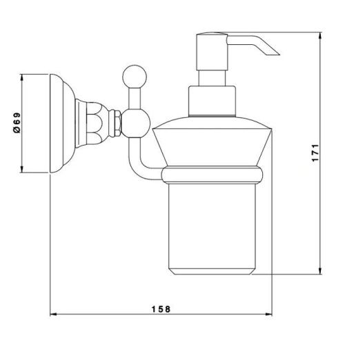 Дозатор Nicolazzi Accessori Classica C1489BZ - фото 2