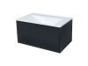 Тумба под раковину Uperwood Lotus 39340205461 80х50 подвесная цвет черный