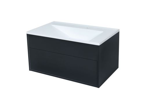 Тумба с раковиной Uperwood Lotus Premium 39340207461 80х50 цвет черный - фото 2