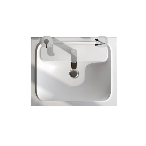 Раковина из искусственного камня Am.Pm Func M8FWPC0600WM 60х50 встраиваемая цвет белый 1 отверстие под смеситель - фото 2