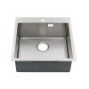 Кухонная мойка Melana ProfLine MLN-R5050HK 50х50 цвет серый поверхность матовая
