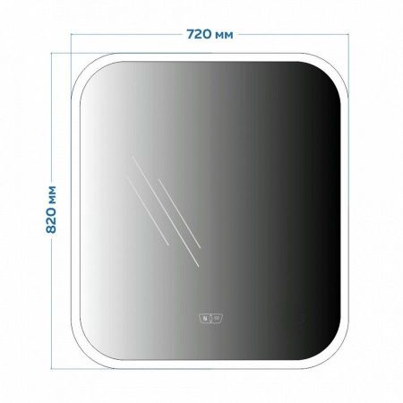 Зеркало с антизапотевателем Maretti Florenza FL147080P11 70х80 подвесное