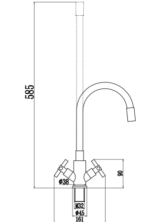 Смеситель для кухни Fmark FS8442-04 на мойку сатин