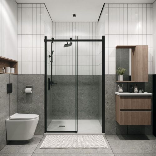 Душевая дверь Grossman Classic 100.K33.04.100.21.00 100х195 стекло прозрачное профиль черный - фото 4