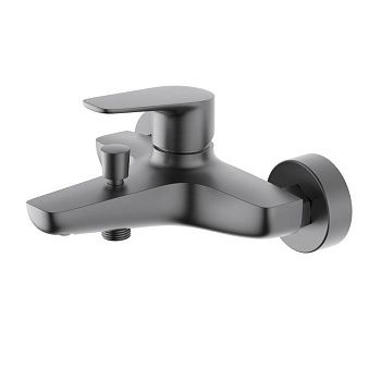 Смеситель для ванны Aquatek Бетта AQ1140BGM настенный вороненая сталь