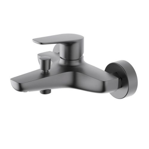 Смеситель для ванны Aquatek Бетта AQ1140BGM настенный вороненая сталь