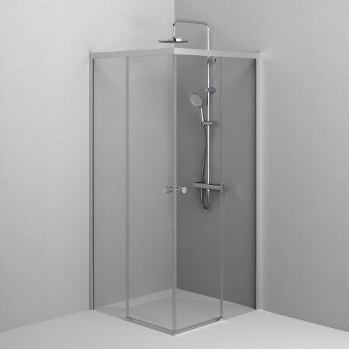 Душевой уголок Am.Pm X-joy W94G-403-9090-МТ1К 90х90 стекло прозрачное профиль хром без поддона - фото 5
