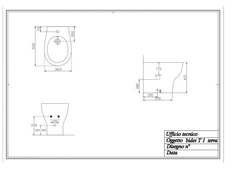 Биде напольное Disegno Ceramica Touch1 T100600101 цвет белый - фото 2