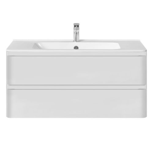 Тумба под раковину Vincea Vico VMC-2V100GW 100х50 подвесная цвет белый - фото 3