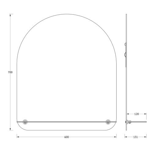 Зеркало Evoform Optima BY 0512 60х70 подвесное - фото 2