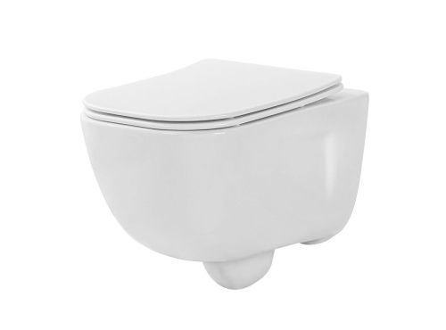 Унитаз подвесной Aquatek ДИВА AQ2012B-00 белый с сиденьем микролифт безободковый каскадный смыв