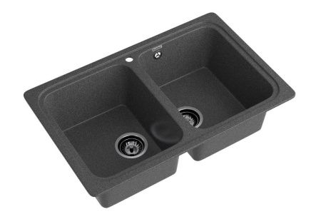 Кухонная мойка Granfest Standart S-780K графит 80х50 цвет серый поверхность матовая