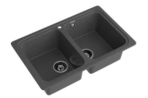 Кухонная мойка Granfest Standart S-780K графит 80х50 цвет серый поверхность матовая - фото 2