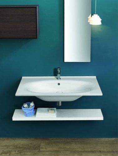 Раковина из сантехнического фаянса Hatria LE FIABE Y1BQ01 100х50 подвесная цвет белый - фото 2