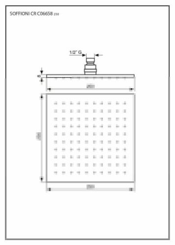 Верхний душ Emmevi C06658mm250/NEO черный - фото 2